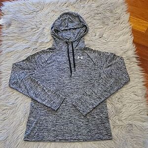 Under Armour womens gray loose‎ heatgeat long sleeve hooded shirt size xs